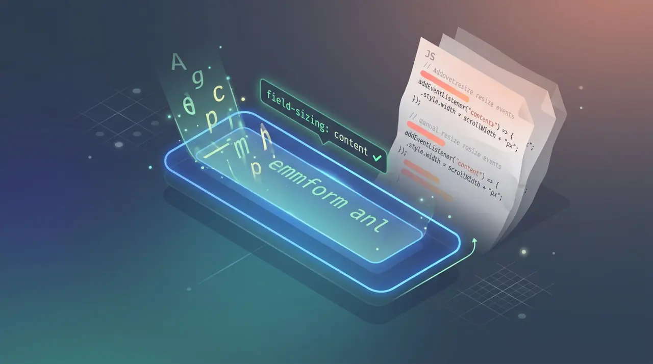 field-sizing: content: Auto-Sizing Form Fields Natively